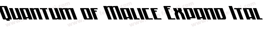 Quantum of Malice Expand Ital Expan字体转换